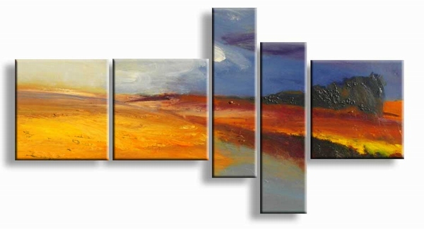 Nieuw Modern landschap schilderij abstract | Op de Akkers WY-35