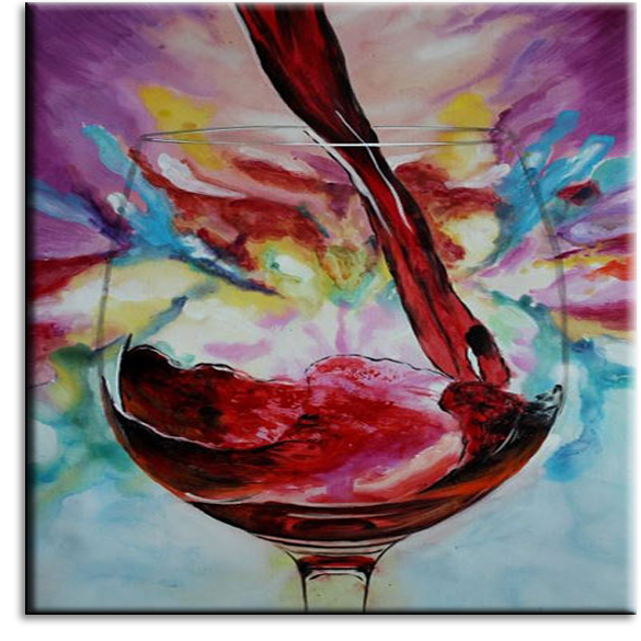 Glas of red wine III