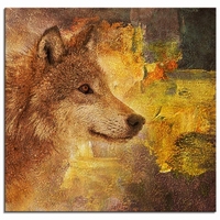 Schilderij van een wolf | wolven schilderij | wolf beauty