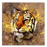 Tijger schilderij | tijger schilderijen | tijger kop | 80x80