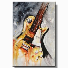 Gitaar schilderij | Muziek olieverfschilderij