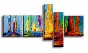 abstract olieverf schilderij sail