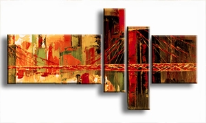 abstract stadsgezicht city met brug