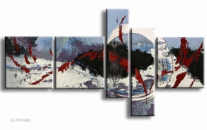 Winter - abstract winterlandschap schilderij
