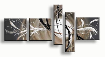 Aardetint schilderij - Dreams in taupe grijs - aardetinten