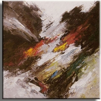 Seasons abstract schilderij in aardetint en kleur