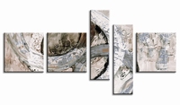 Modern schilderij aardetinten | Abstracte Steen
