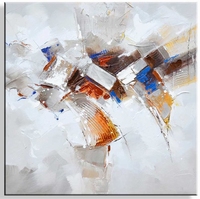 Abstracte moderne schilderijen aardetint beauty II