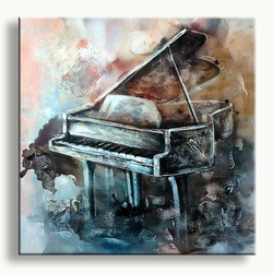 Modern art painting Piano Musica
