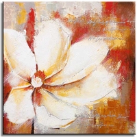 Moderne schilderijen met bloemen happy flower