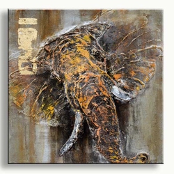 Modern olifanten schilderij in the wild